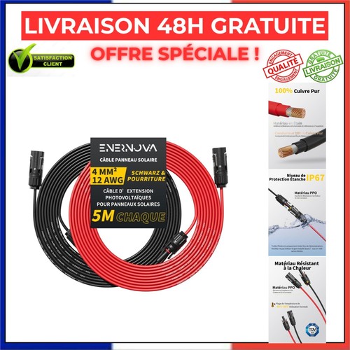 Câble solaire enernova 4mm - solaire,