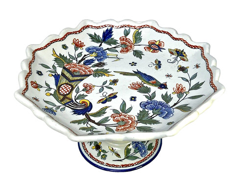 Coupe sur pied faience de - sur,