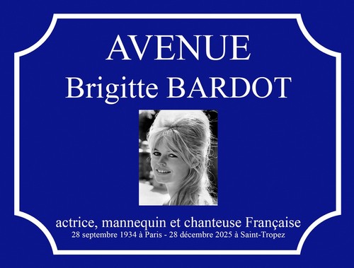 Plaque rue avenue brigitte - de,