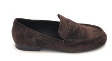 Bibilou 661z30 suede loafer brown head heel 1cm rubber bottom 5/6