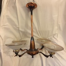 Ancien Lustre En Cuivre 4