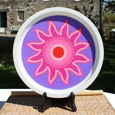Kronenburg Pink and Purple Metal Round Tray 33cm