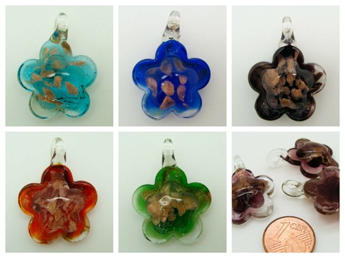 Pendentif petite fleur touches - fleur,