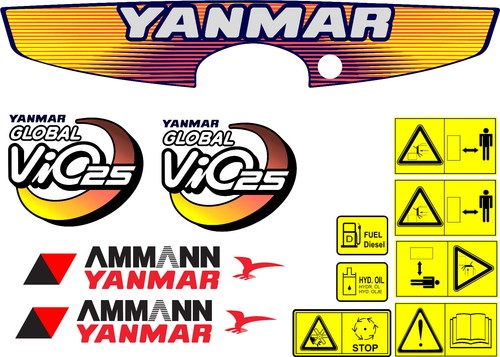 Yanmar vio digger decal set - vio, 25
