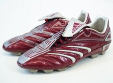 Crampons de football rouges Adidas Predator TRX FG David Beckham 2005 pour ho...
