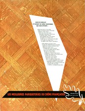 Antique 1956 French Oak Parquet Magazine Issue Advertising
