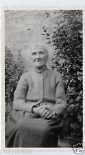 Portrait Old Woman Sitting Garden Chair - Old Year Photo. 1950