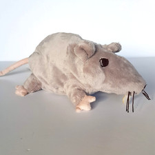IKEA MINNEN RATTA RAT MOUSE Warm Grey 21cm Plush Stuffed Animal Rodent Soft Toy