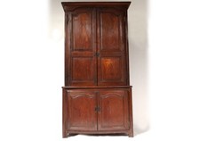 Master's Two-Body Carved Walnut Molded Miniature Sideboard Late 18th Century