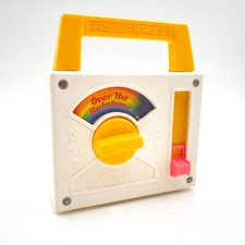 Vintage 1981 Fisher Price Over the Rainbow Radio Music Box Toy Windup