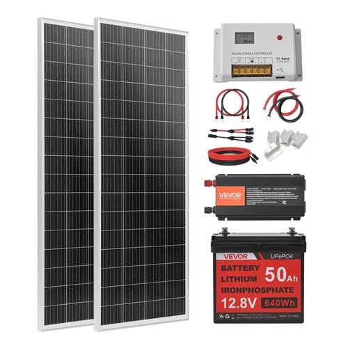 Vevor kit solaire complet 200 - kit,