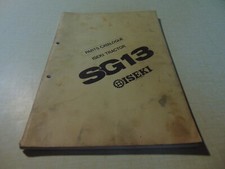 ISEKI tracteur SG13 parts catalogue 1988 en anglais