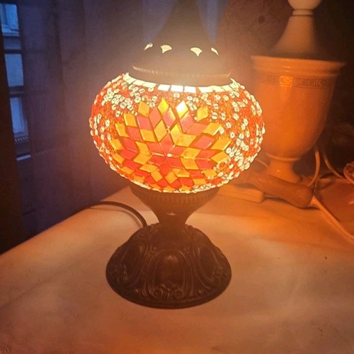 Lampe table mosaïque verre - mosaïque,