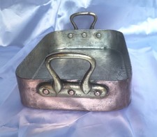 GAILLARD Paris Very Thick Copper Rectangular Dish 4.15kg 34.7 x 25.5cm