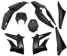 Carénage Derbi Senda DRD X-treme 2011-2017 noir brillant 8 pièces