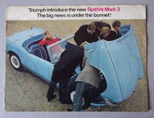 TRIUMPH SPITFIRE MK3 orig 1967 UK Mkt Sales Brochure - Mark 3