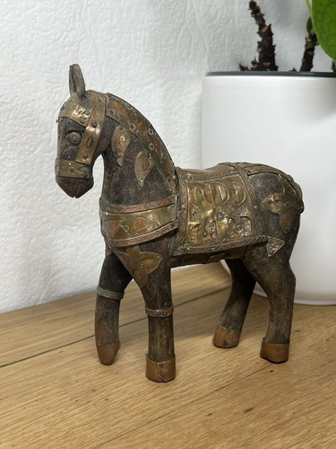 Statue cheval indian - cheval, bois