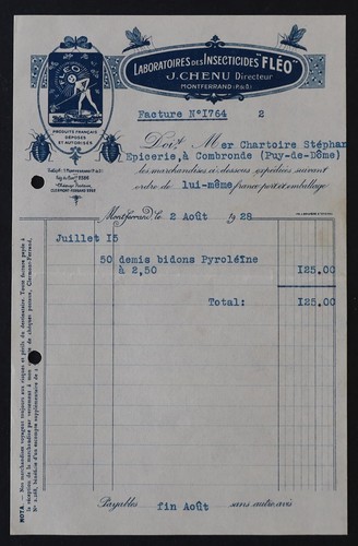 Billhead facture 1928 - facture,