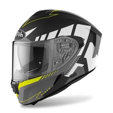 Airoh Spark Rise Full Face Helmet Black Matt Yellow Size XXL Helmet Helmets