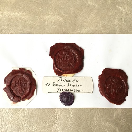 Rare cachets anciens cire - rare,