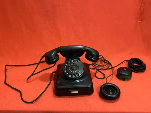 German bakelite telephone - german,