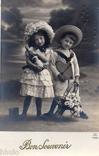 BJ354 Vintage Photo Card RPPC Child Bottle Alcohol Flowers Fashion Fashion