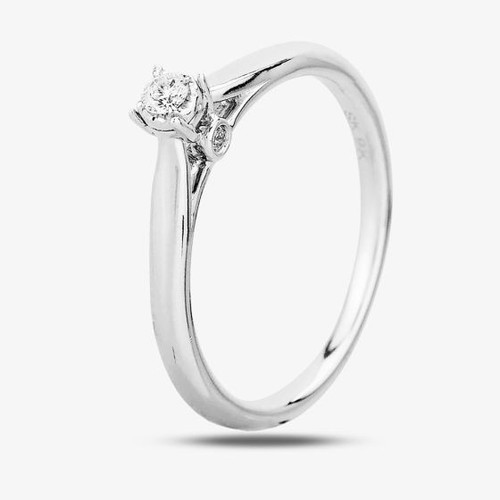 Bague solitaire diamant accent