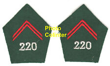  Pair of collar patches in the colors of the TRAIN number 220 - type NCO