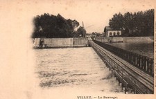 Old postcard 27 - Villez (Eure) - Le Barrage