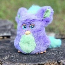 Vtg Purple And Green Funky Furby 2006 Emoto-tronic Friend HTF WORKING! W/Spoon
