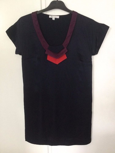 Robe soie bleue - robe, en