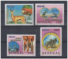 Sénégal 2000 / 2001 Parcs Nationaux Faune Elephant oiseaux Mi. 1946 - 1949 MNH