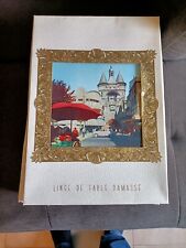 Damask table linen, tablecloth, table runner and center