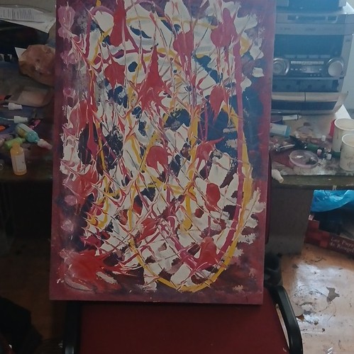Peinture abstraite multicolore