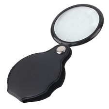 8x Mini Glass Folding Magnifier for Pocket Jewelry with SFD Pocket