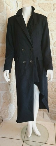 Manteau asymétrique noir - , avec