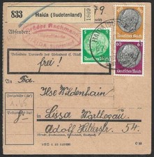 1940 Postal Order Card pmk Haida (Novy Bor) Czechoslovakia to Lissa Poland