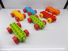 Lego Duplo 6 piece Train Cars {WASHED}