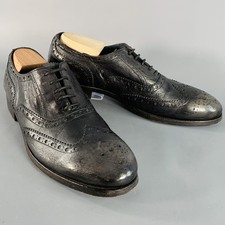 Chaussures À Lacets En Cuir Vieilli Noires Wingtip Paul Smith Taille 10,5