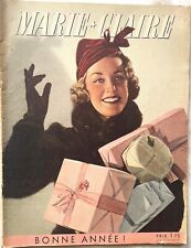 MARIE-CLAIRE n° 44 du 31 Décembre 1937 (1 ère année) ancienne revue Mode Chapeau