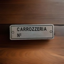 Data Plate ID Carrozzeria Maserati Fiat Alfa Lancia Ferrari Vignale S60