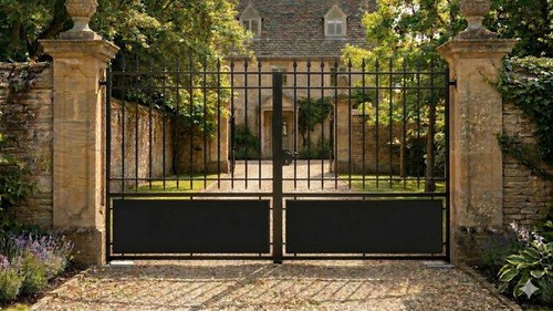 Portail coulissant acier fer - -,