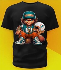 Miami Dolphins Chucky Team Shirt  Sizes From Youth To Adult 6XL