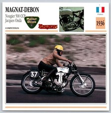 MAGNAT-DEBON Nougier 500 CCP 1936 France Edito Service Atlas Motorcycle Card