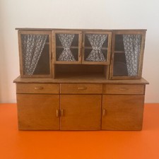 VINTAGE ANTIQUE WOODEN TOY - KITCHEN SIDEBOARD FOR DOLL - NICE USED CONDITION