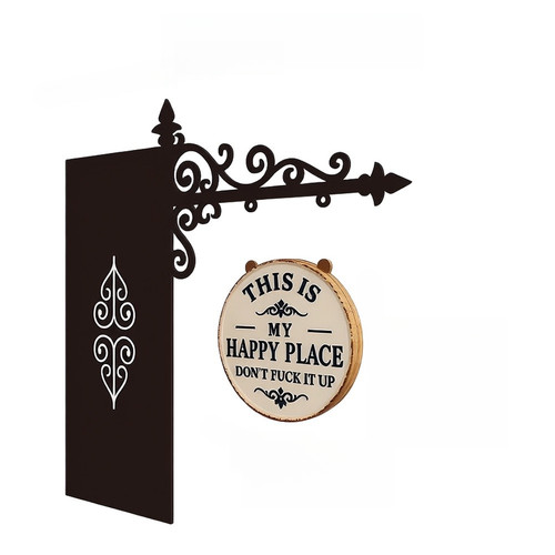 Enseigne métal fer happy - métal,