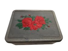 Boîte de chocolat années 1930 Décors Rose Fleurs bakélite Regibana Chocolate 