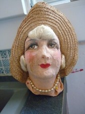 TISSUS ANCIENNE TETE DE POUPEE