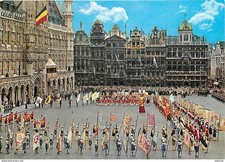 Belgium - Brussels - Brussels - Grand'Place, Ommegang Group, Flags of