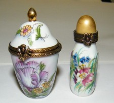 2 Vintage Hand Painted Limoges Trinket Boxes - Rochard & Peint Main
